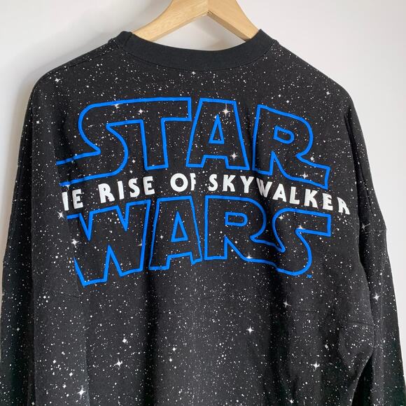 Disney Rise of Skywalker Spirit Jersey Womens Medium Black Longsleeve Graphic - Picture 11 of 13